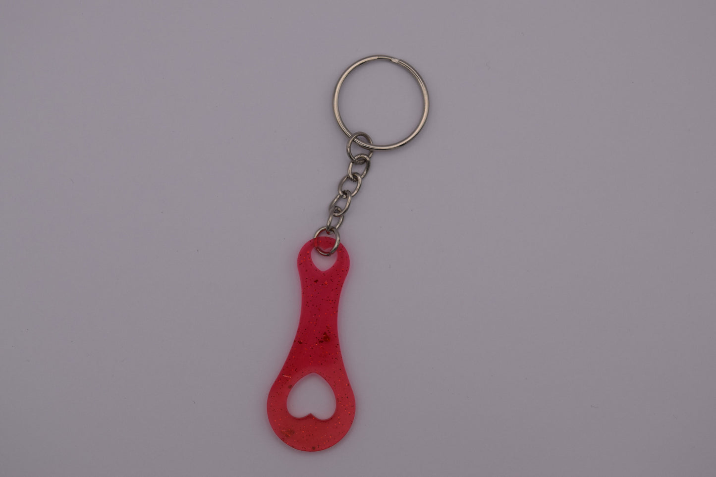 Porte-clés jeton de caddie cœur