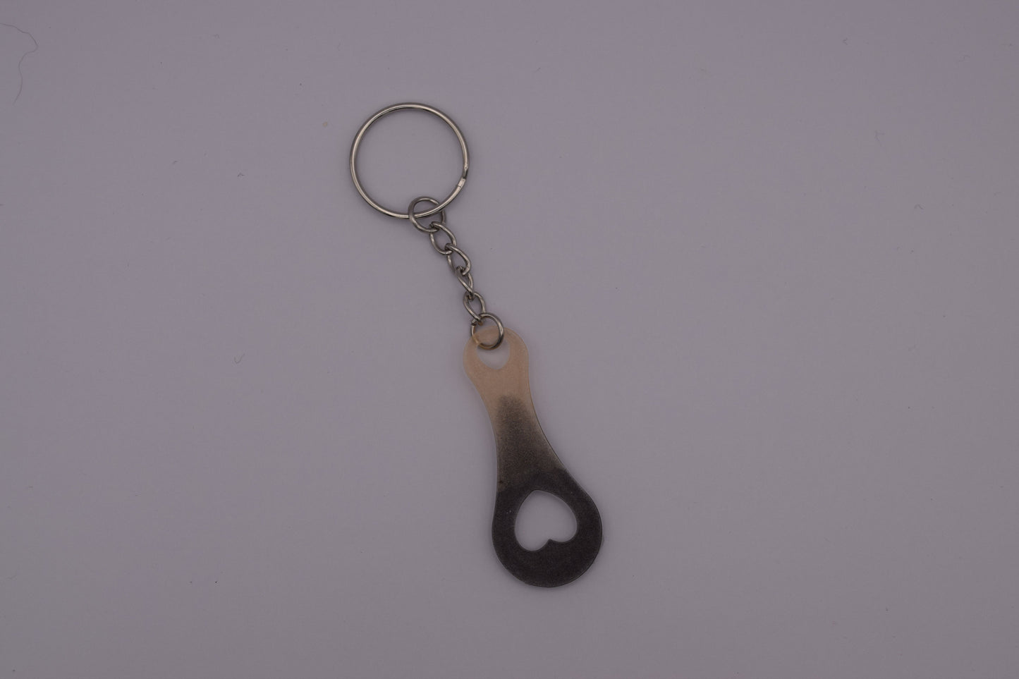 Porte-clés jeton de caddie cœur