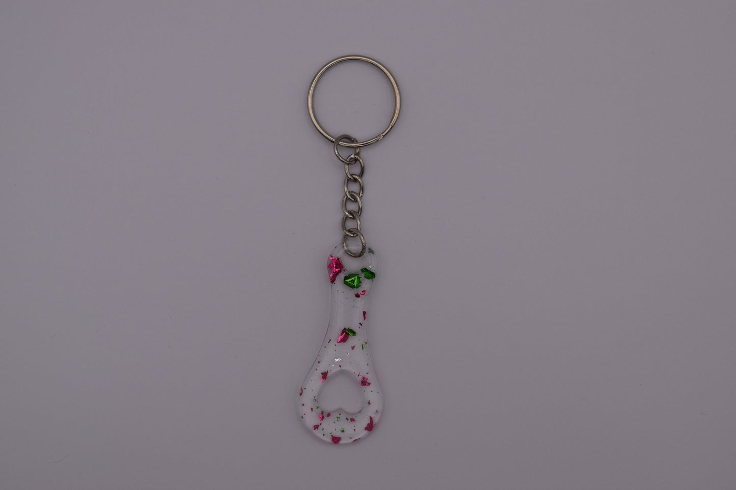 Porte-clés jeton de caddie cœur