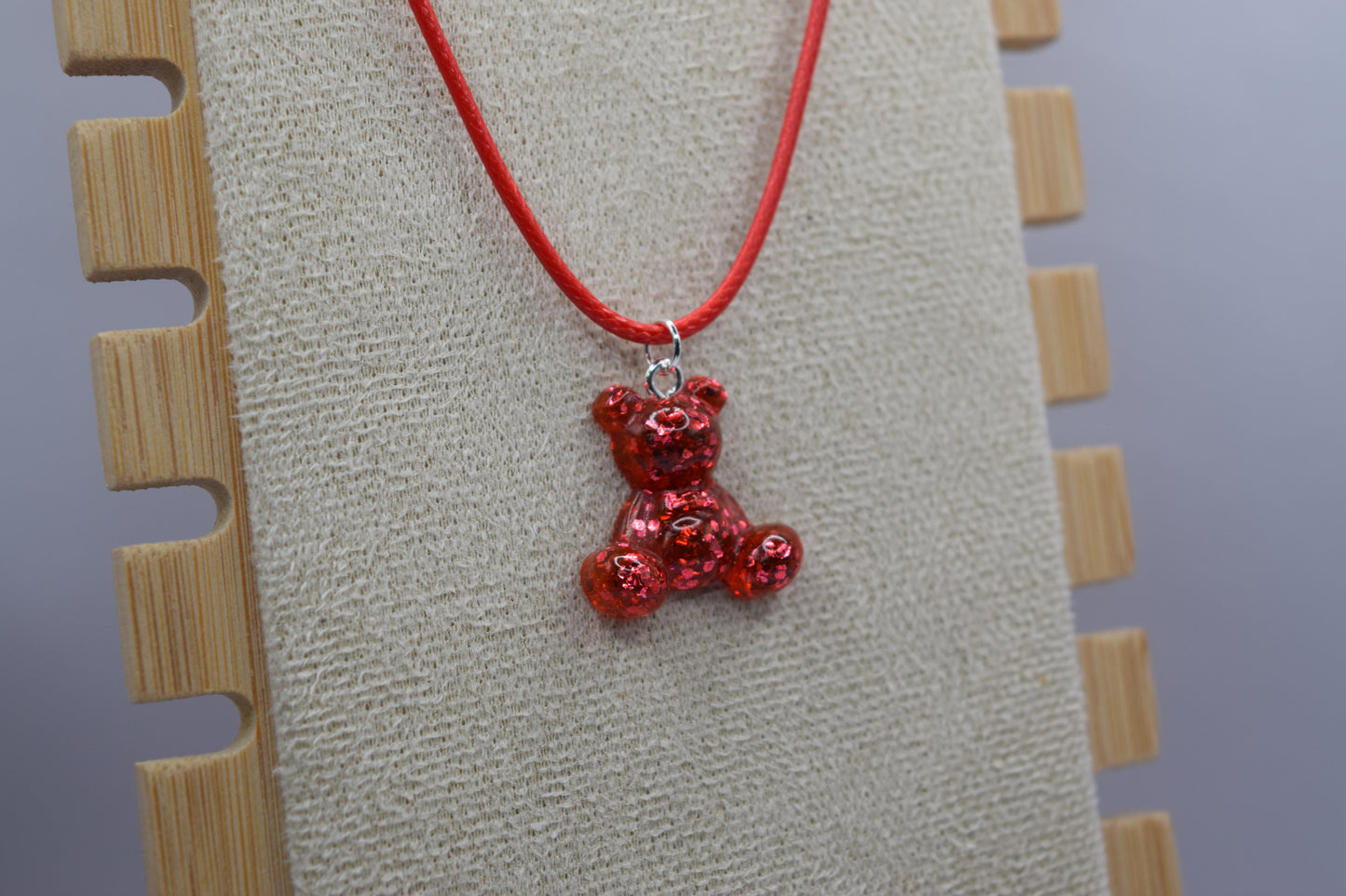 Colliers ourson roses & rouges