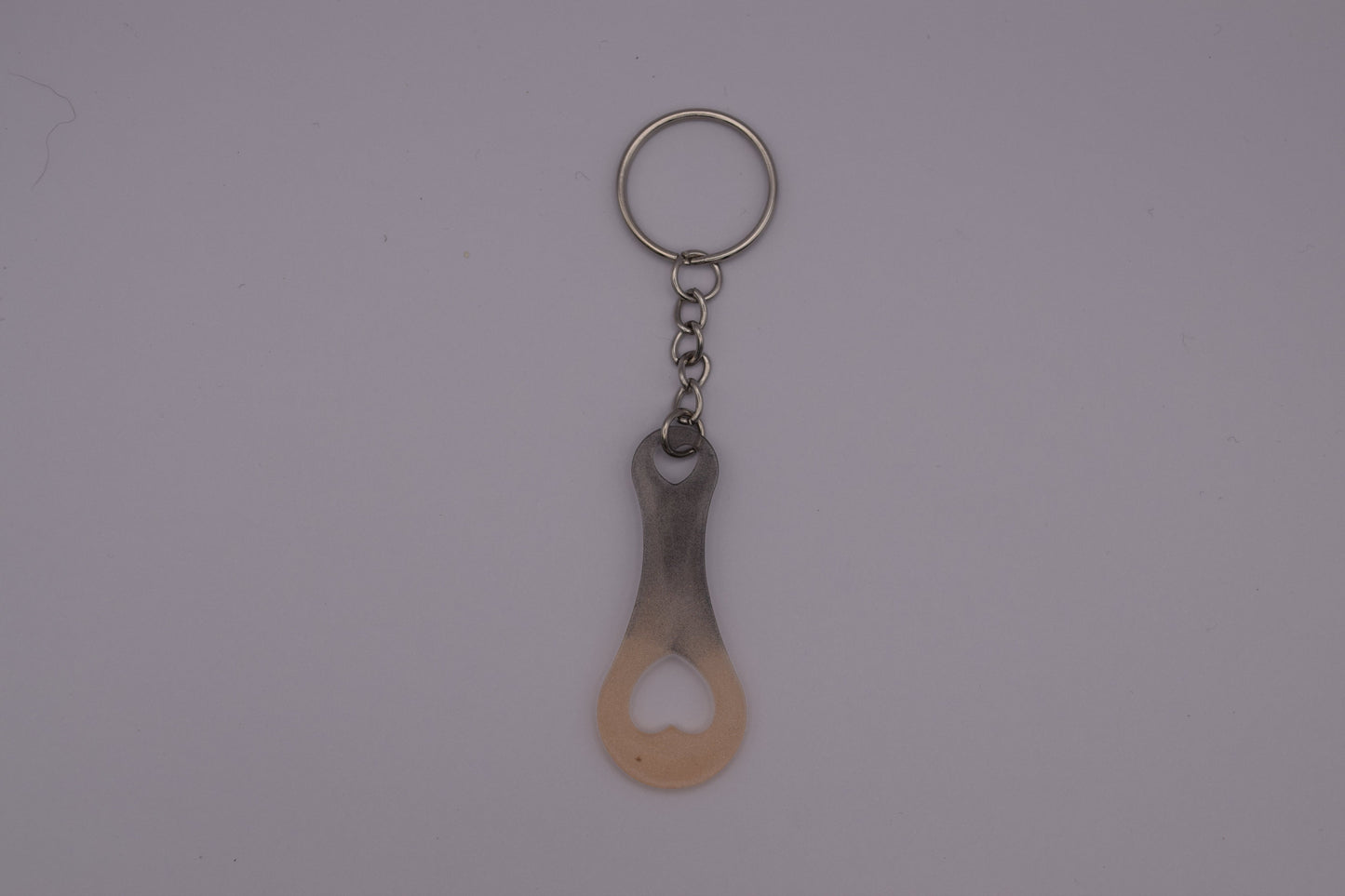 Porte-clés jeton de caddie cœur