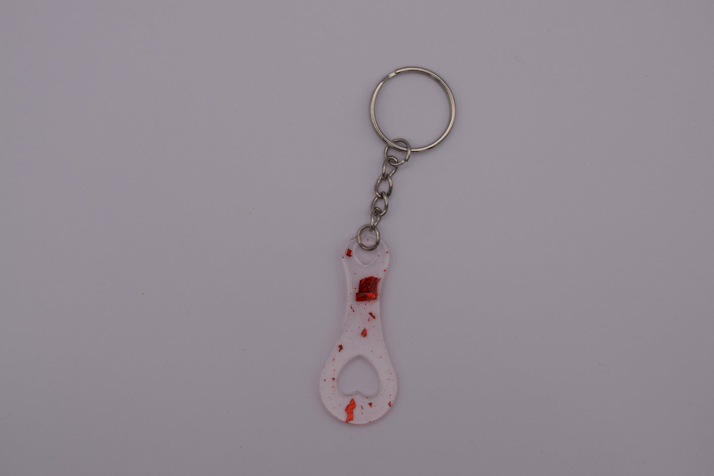 Porte-clés jeton de caddie cœur