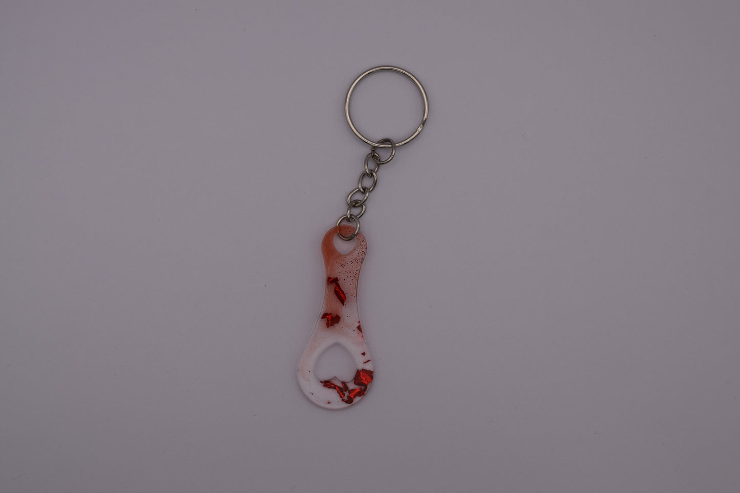 Porte-clés jeton de caddie cœur