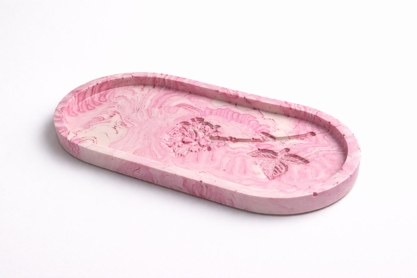 Vide poches oval rose