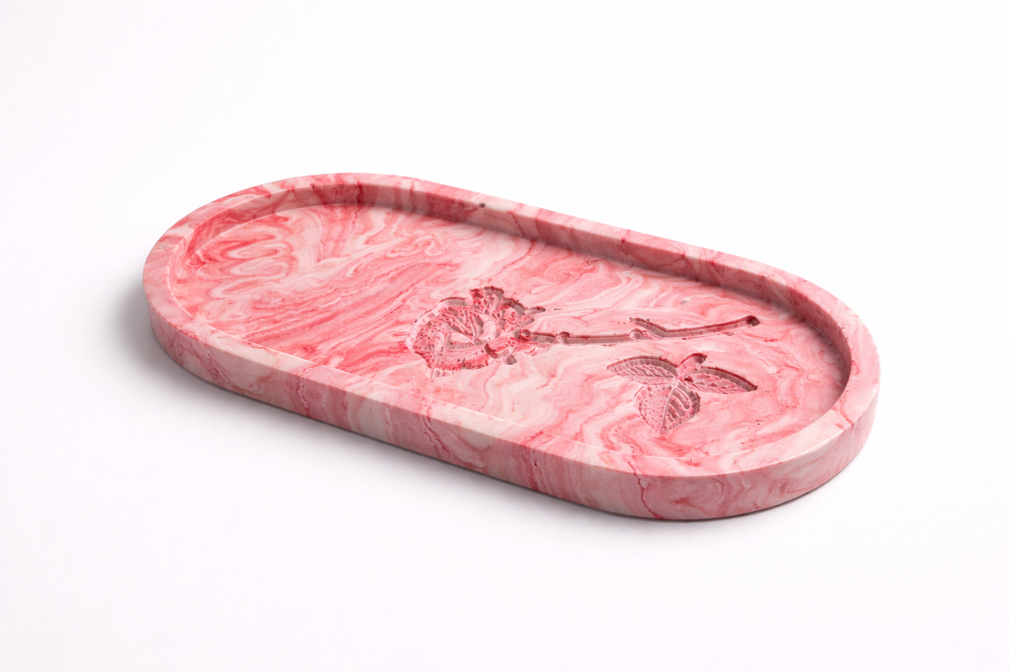 Vide poches oval rose