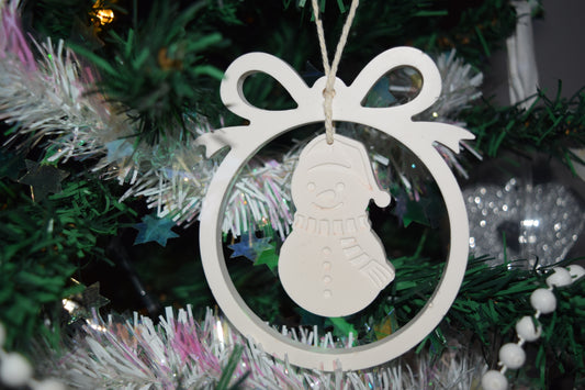 Décoration de sapin, bonhomme de neige