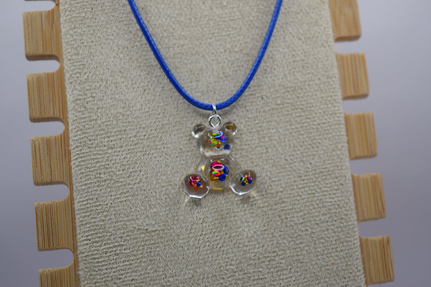 Colliers oursons bleus & noirs