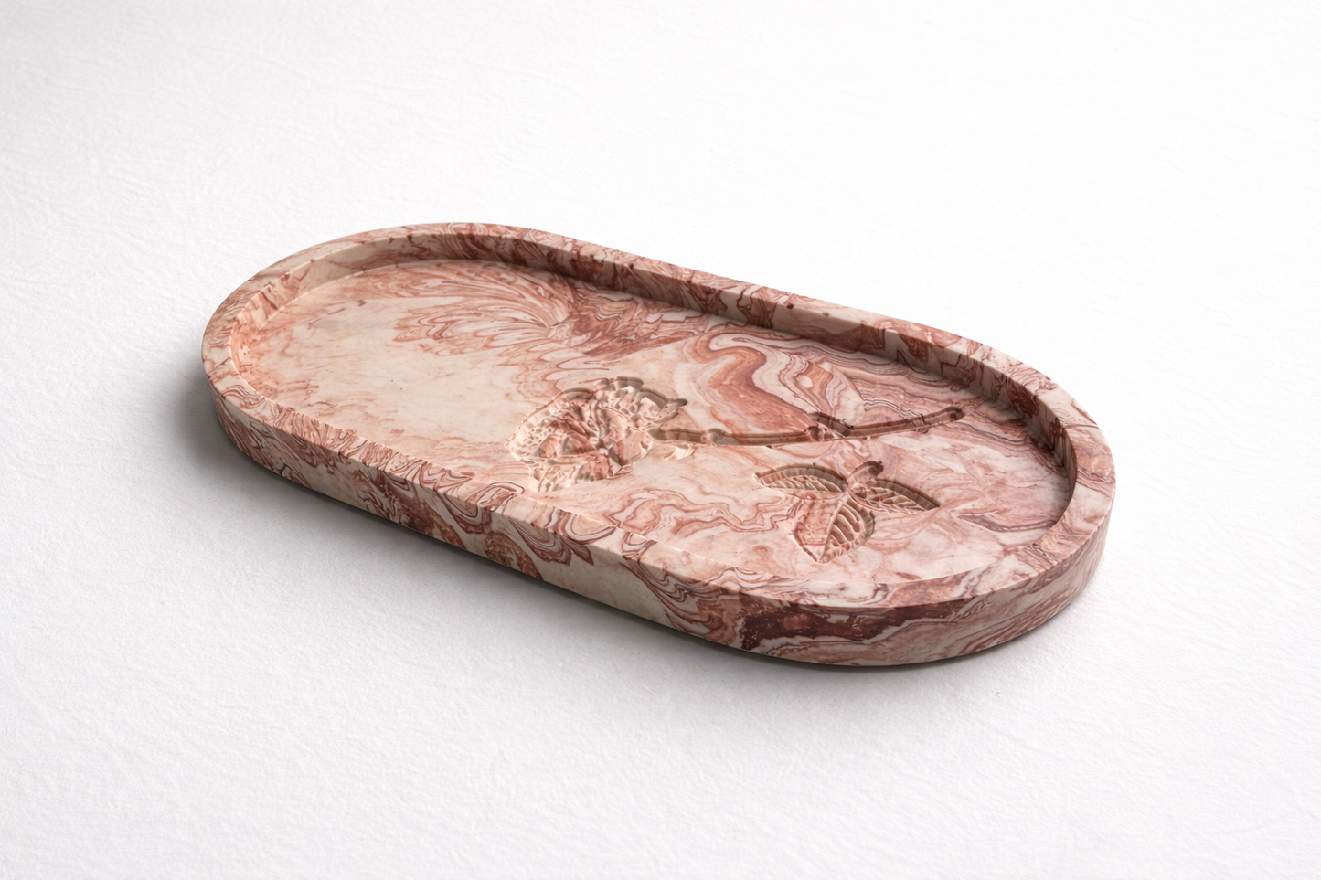 Vide poches oval rose